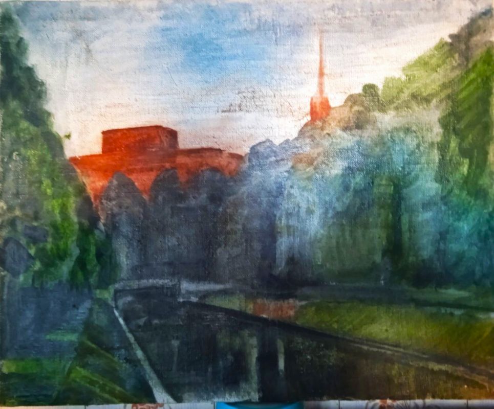 Картина '' в жанре городской пейзаж